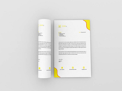 Letterhead Template Design white