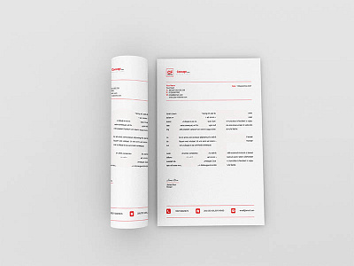 Letterhead Template Design white