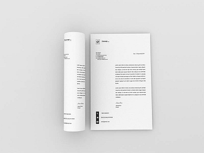 Letterhead Template Design white