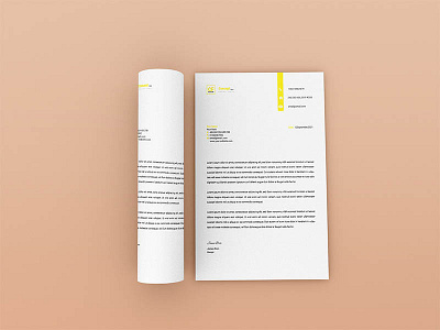 Letterhead Template Design white