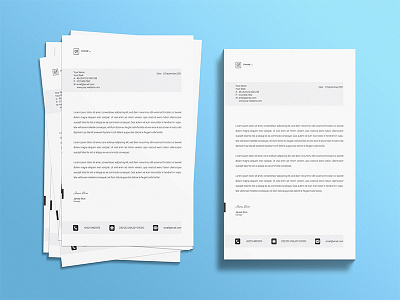 Letterhead Template Design white