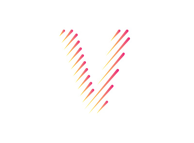 V Gradient Logo logo design v logo