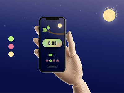 The Lazy Alarm - Digital alarm clean clock digital glass gradient karachi mobileapp morph morphism serene ui ux