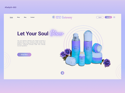 Landing Page - Daily UI concept design landing page skincare ui website design