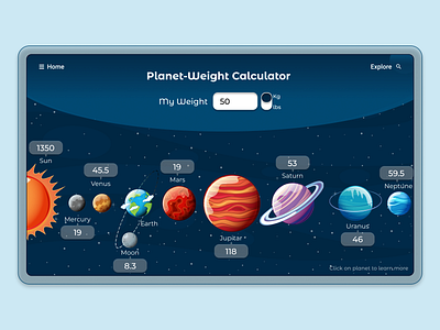 Planet Weight Calculator