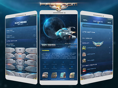 Design of UI mobile theme of freedom design ui