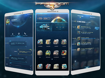 Design of UI mobile theme of freedom design ui