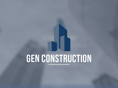G.E.N Construction Logo building construction design illustrator logo