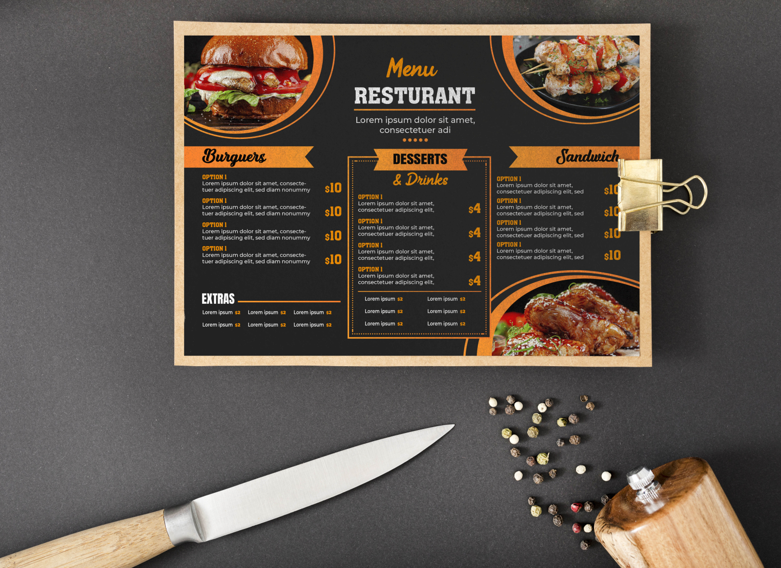 Food Menu Template by Mst Shekh Jannatun Ferdousi on Dribbble