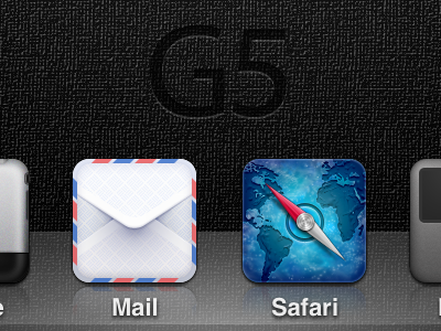 G5 Theme Teaser dock hd icon ios iphone ipod mail music phone safari theme