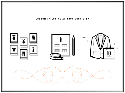 Custom tailoring icons fashion icons tailoring