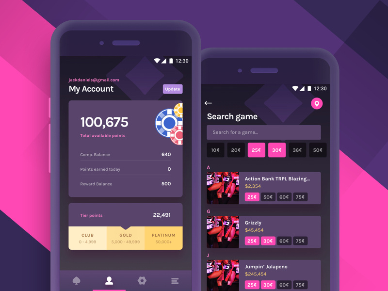 Show me the money! chips ui search account casino