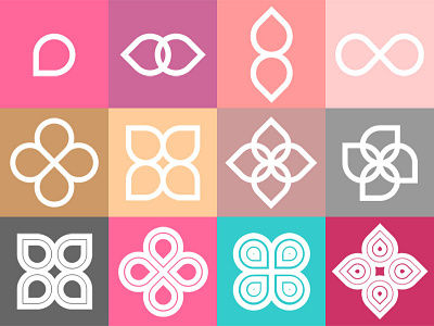 Infinity World of shapes branding logo logotype typography