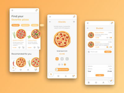 Pizza Delivery App app challenge design illustration pizza delivery ui ux