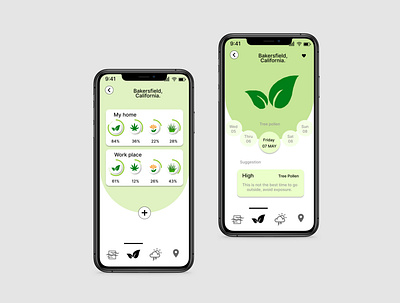 Airwise : Air quality monitoring mobile application air purifier air quality design figmadesign illustraion mobile app pollen uidesign uxdesign