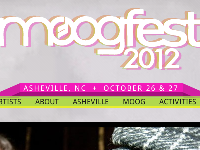 Moogfest 2012 Website & Branding branding moogfest website