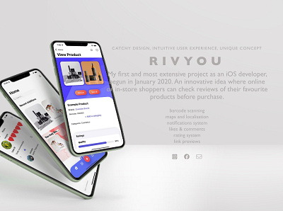 Rivyou - Margels Portfolio 2d 3d abstract app app design apple artist artwork branding catchy design illustration illustrations ios iphone logo modern ui ux vector