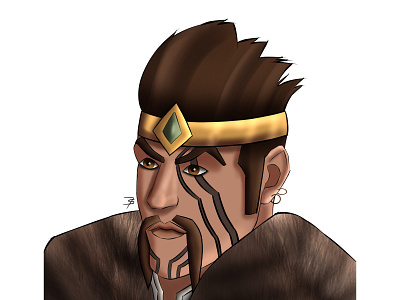 Draven Profile Icon design digitalart drawing drawthisinyourstyle illustration league of legends leagueoflegends