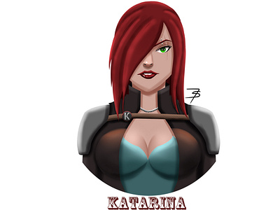 Katarina Profile Icon design digitalart drawings drawthisinyourstyle illustration league of legends leagueoflegends