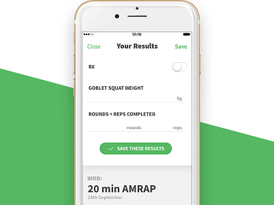 Submitting Your Workout Results app bodybuilding crossfit diary fitness gym lithuanian mobile result sports tracking