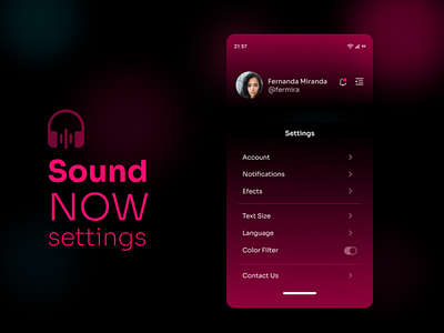 Daily UI, challenge 007 - Settings