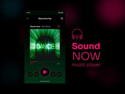 Daily UI, challenge 009 - Music Player app challengeui dailyui design music music app music player ui ui design uiux ux