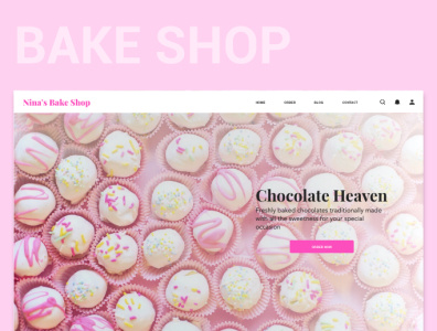 Website UI Design for a bakery shop