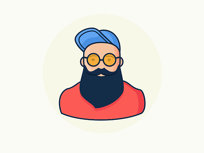 Mr Beard :) caps emoji icons illustration visual design