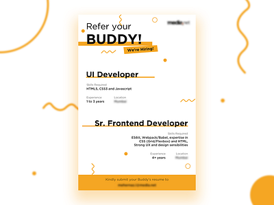 Hiring Emailer branding design emailer exploration hiring typogaphy ui ux vector visual design web