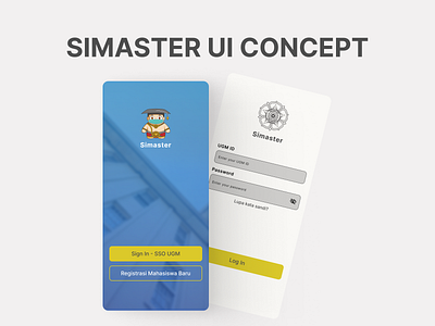 SIMASTER UI Concept app design e learning interface mobile ui ux