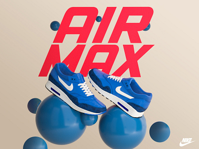 Nike Airmax 3d 3d design brand c4d design minimal render shoe visual
