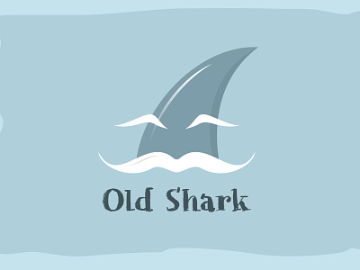 Old Shark Logo branding logo old sea shark