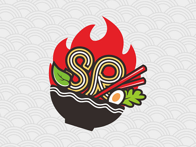 SR Noodle bakmi logo noodle spicy
