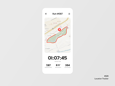 Location Tracker | DailyUI 021 app art branding design graphic design illustration live location location map running tracker ui ux walking