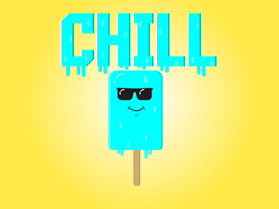 Chill chill design icecream illustration typography
