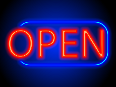 Open Neon Sign