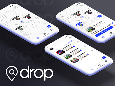 Drop Mobile App app brand design branding clean graphic design illustrator logo minimal ui ux