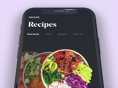 Explore Recipes color eat interaction interface iphone mobile motion movement poke recipes ux ux ui ux animation