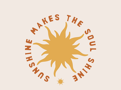 Sunshine makes the soul shine design icon illustration logo sunshine typography vector