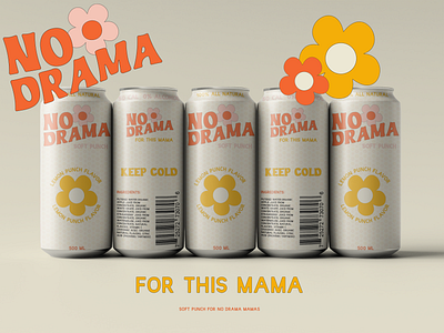 No Drama Mama Soft Drink Mockup