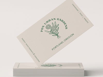 PDX Urban Gardens Business Card