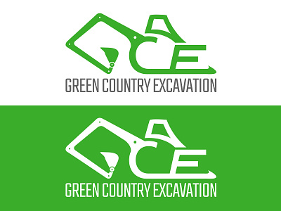 Green Country Excavation Logo branding construction design execavation icon landscaping logo logodesign outdoors