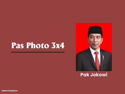 Pas photo Pak Jokowi
