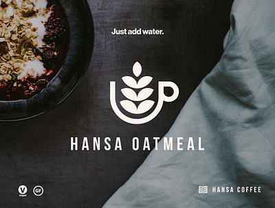 Hansa Oatmeal branding breakfast cereal clean coffee design graphic design illustration logo oatmeal vector