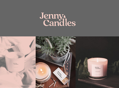 Jenny Candles branding candles clean design graphic design logo relaxing