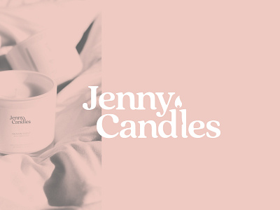 Jenny Candles branding candle candles clean design flame graphic design logo relax relaxing vector