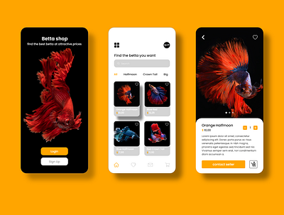 betta app app design uidesign