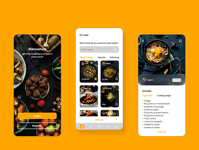 Resep makanan app design uidesign