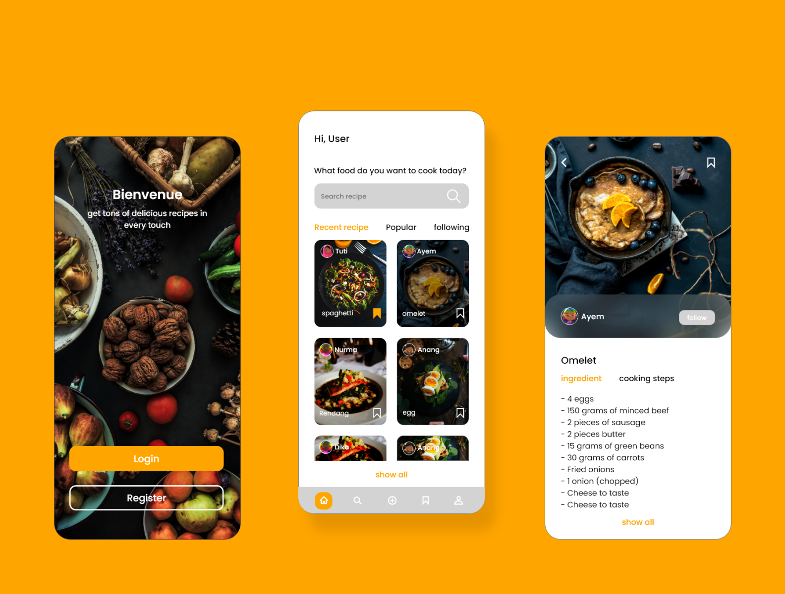 Resep makanan by angmrf on Dribbble