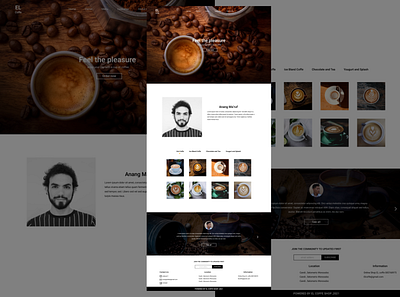 Coffe shop Landing page graphic design uidesign web desain
